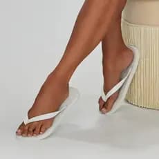 Chinelo Top Branco 47/48 Masculino Unissex Confortavel