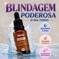 Blindagem Dapop Poderosa 15ml 3 em 1 Primer Fixador e Diluidor de Maquiagem Alta Fixação