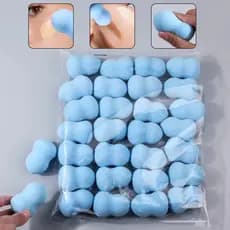 Conjunto de 10 Peças de Ferramentas de Beleza para Maquiagem Facial, Esponja Grande Azul Celeste Macia, Aplicadores Cosm