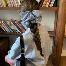 Elástico de cabelo xadrez delicado, novo e elegante, estilo francês, para rabo de cavalo baixo, acessório de cabelo para