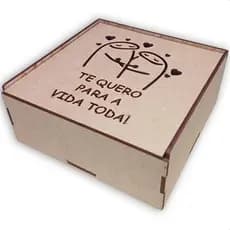 Kit 5 Caixas Mdf Bento Presente Namorados Para a Vida Toda