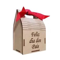 Kit 10 Sacolinha Sanfonada em Mdf Lembrancinha Dia dos Pais
