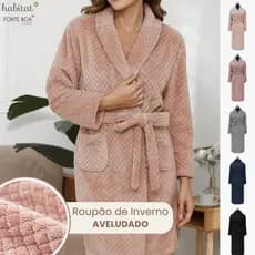 Roupão De Microfibra Adulto Unissex Toque Aveludado Macio Habitat