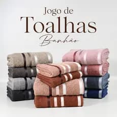 Jogo De Toalhas Banhão Rosto 100% Algodão 4 Peças Alta Absorção Toque Macio Flora Habitat