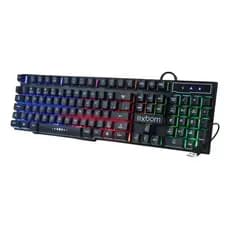 Teclado Semi Mecanico Rgb Led Iluminação Abnt2 Multimidia