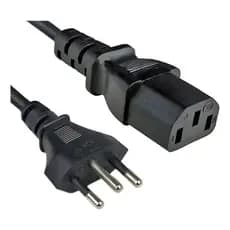 Cabo Forca Tripolar Fontes Atx Monitor Pc Padrão Preto 127/220v