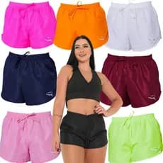 Kit 3 Shorts Tactel Moda Praia Feminino Shortinho tecido leve Oferta Relampago