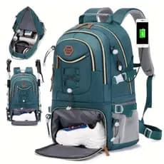 Mochila de Viagem Acampamento Feminina Multifuncional Reforçada Impermeável Mochila para Notebook