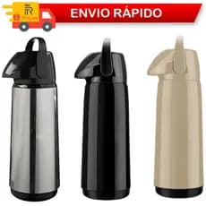Garrafa Térmica De Café Air Pot Aço Inox New 1,8 Litros Slim Casa Restaurante Recepção - Invicta