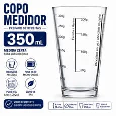 Copo De Vidro Medidor  De Cozinha liquidos inteligente Preparo De Receitas