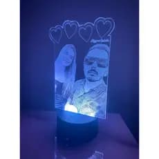 Luminária Personalizada com Foto e Nome em Acrílico LED