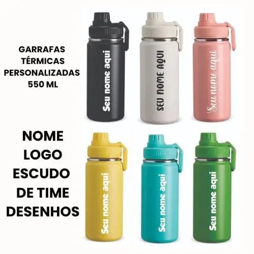 Garrafa Térmica 550 ML Personalizada Nome/Desenho