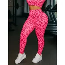 Calça Legging Oncinha Pintada Rosa Animal Print Neon Moda Academia Feminina Fitness Caveira Mexicana Camuflada Exercito