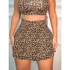 Short Saia Academia Rodado Suplex Fitness feminino Estilo Bailarina Malhar Estampado Liso Tapa Bumbum