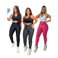 Kit Lote 3 Calças Femininas Legging Premium