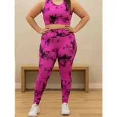 Calça Legging Plus Size Feminino Academia Cintura Alta Leg Sem Transparencia Malha Ginastica