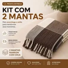 Kit com 2 Manta Para Sofá Cama Gigante Grande Decorativa 2.10x1.20 Luxo barato E Premium