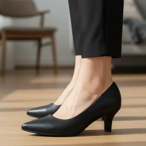 Sapato social Scarpin Feminino Salto 5cm Bico Fino Elegante Confortável Leve Confort Casual