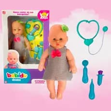 Boneca Babidu Dodói com Acessórios Brinquedo Menina Medica