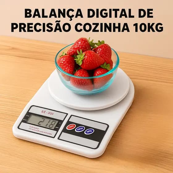 Balança Digital Cozinha Alta Precisão Versátil Confeitaria Fitness Dieta 10kg Casa Cozinha