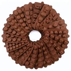 Forma de Silicone Para Chocolate Bombom Doces Gelo Gelatina Resina Molde Silicone modelos diversos