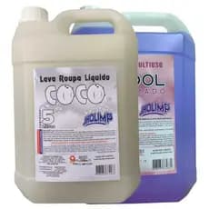 Kit Lava Roupas Côco 5L + Álcool Perfumado 5L