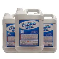Kit 3 Cloro Gel JHOLIMP 5L - Potência de Cloro, Ação Prolongada, Multifuncional