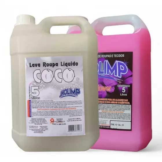 Kit Lavar Roupas Cõco 5L + Amaciante Flower 5L Jholimp