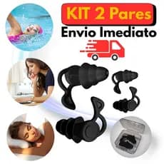 Tampão Ouvido 2 Pares Antiruído Protetor Auricular Contra Ronco 3 Camadas
