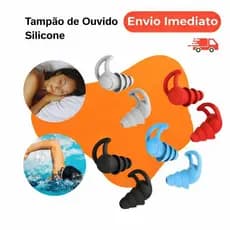 Tampão Protetor Auricular Silicone Ajuste Perfeito Confortável Redução de Ruídos Várias Cores