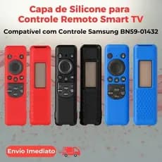 Capa de Silicone para Controle Remoto Samsung Smart TV com Alça de Segurança Antiderrapante