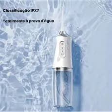 Irrigador Dental Portátil Recarregável 220ml com 4 Bicos – Limpeza Profunda, Potente e Silenciosa para Higiene Bucal