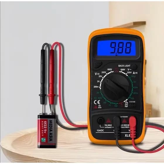Multímetro Digital Profissional LCD AC DC Voltímetro Amperímetro Ohmímetro Teste Completo