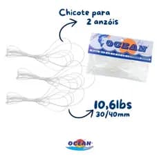 Chicote De Nylon Para 2 Anzóis 2 Pernadas