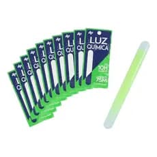 10 Luz Química Albatroz Fishing - 7.5 x 75mm Pescaria Noturna - Cor Verde
