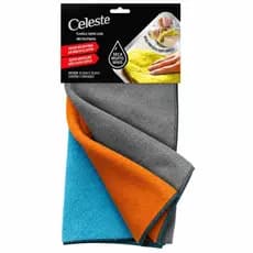 Flanela Super Luxo Limpeza Geral Em Microfibra 35x35cm Super Macia Alta Absorção CELESTE