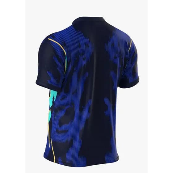 Camiseta Brasil Dry Fit Estampa Seleção Verde Amarelo e Azul P ao G1