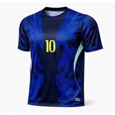 Camiseta Futebol Azul Marinho Número 10 Unissex Estilo Brasileiro Moda Esportiva