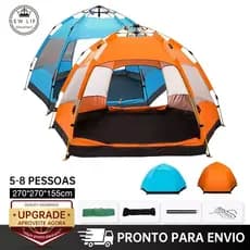 Barraca Camping 5-8 Lugares Grande Ventilacao 270*270*155cm