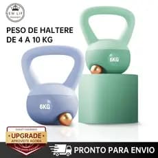 Kettlebell Emborracha 4kg a 10kg Treino Funcional Academia Musculação Peso Fitness Casa Exercício