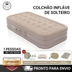 Colchão Inflável Queen Individual Cama De Campanha Bomba Inflável Com Bateria De Lítio Integrada 190*100*40cm