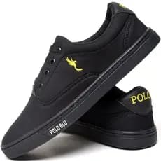 Tênis Sapatênis Infantil Casual Escolar Polo Blu Cano Baixo em Lona Confortável Resistente Leve
