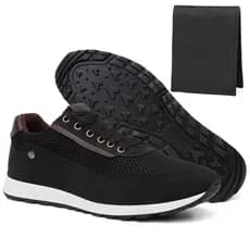 Kit Tenis Masculino Sapatenis Jogging Casual Elegante Premium + Carteira Moderna Slim Porta Cartões