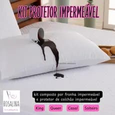 KIT Capa Para Colchão Capa Impermeavel Matelado Com Elastico e Porta Travesseiros Impermeáveis