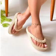 Chinelo Feminino 3 Tranças Plataforma Nuvem Ortopédico Confortável Macio
