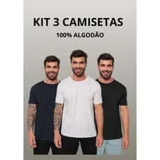Kit 3 Camiseta Masculinas Basica Academia Treino Roupa Treino UNIFORME DIA A DIA CASUAL