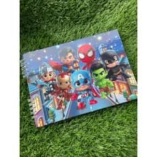 Livro De Colorir Heróis 50 Folhas Capa Dura