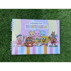 Livro De Colorir Nostalgia 50 Folhas Capa Dura