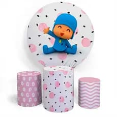 Kit Painel Decorativo Pocoyo Infantil Divertido Comemoração Aniversário Divertido Evento + Trio Completo Alta Qualidade