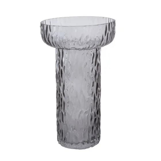 Vaso Decorativo Vidro Flores Tulip Cinza 14,5x25cm Mai Home